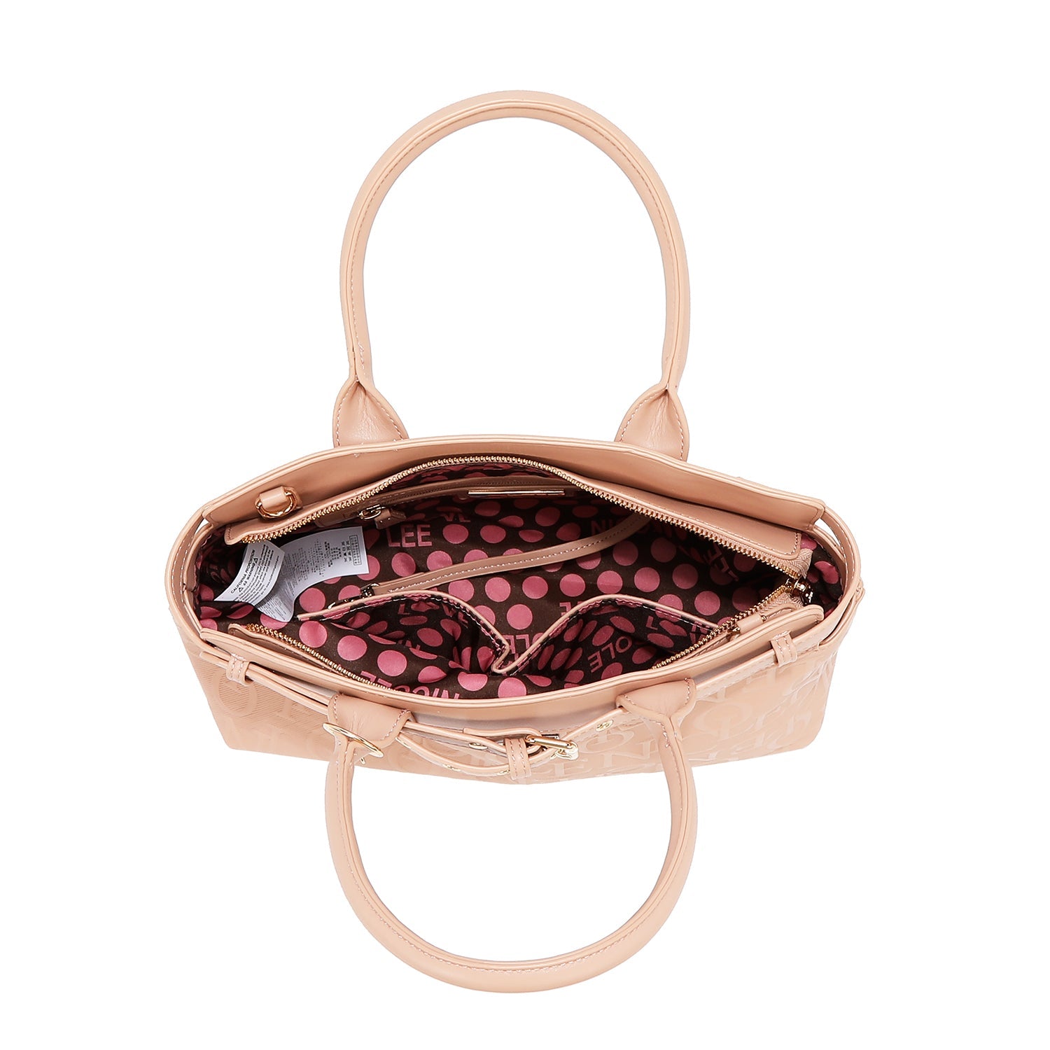 BOLSO SATCHEL ELEGANCE EN RELIEVE (MARRON)-3