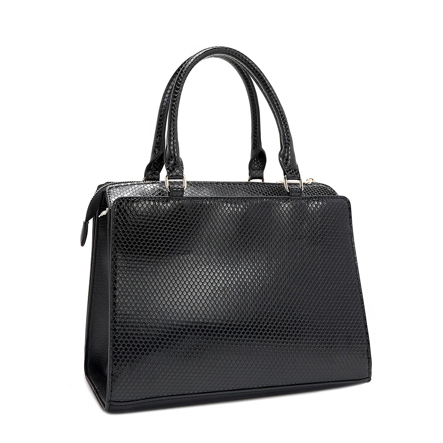 BOLSO SATCHEL CON ENCAJE (NEGRO)-4