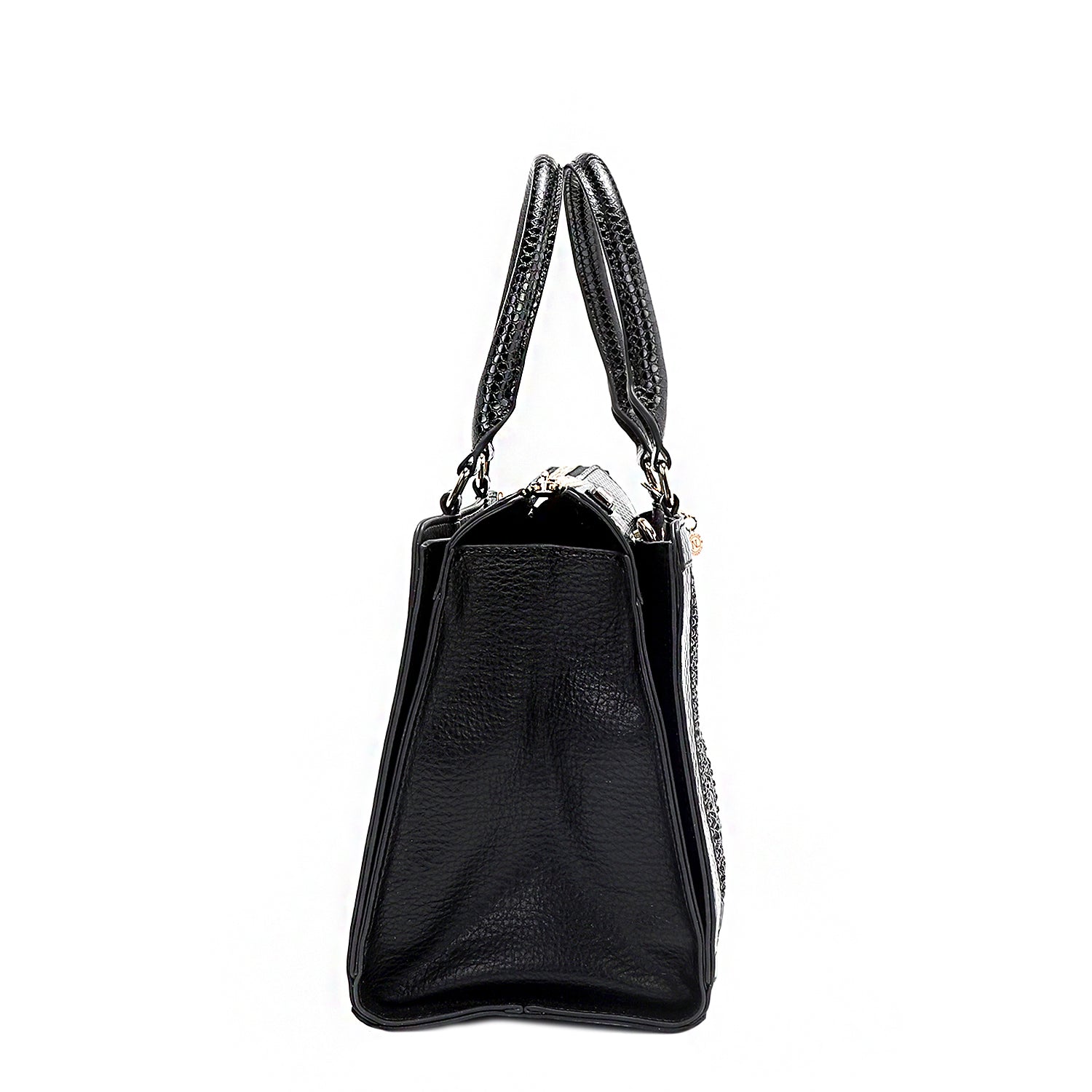 BOLSO SATCHEL CON ENCAJE (NEGRO)-2