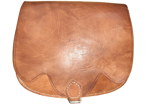 Bolso redondo liso beige vacuno Tira/click-0
